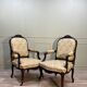 Pair Of Regency Style Flat Back Armchairs 19th Century