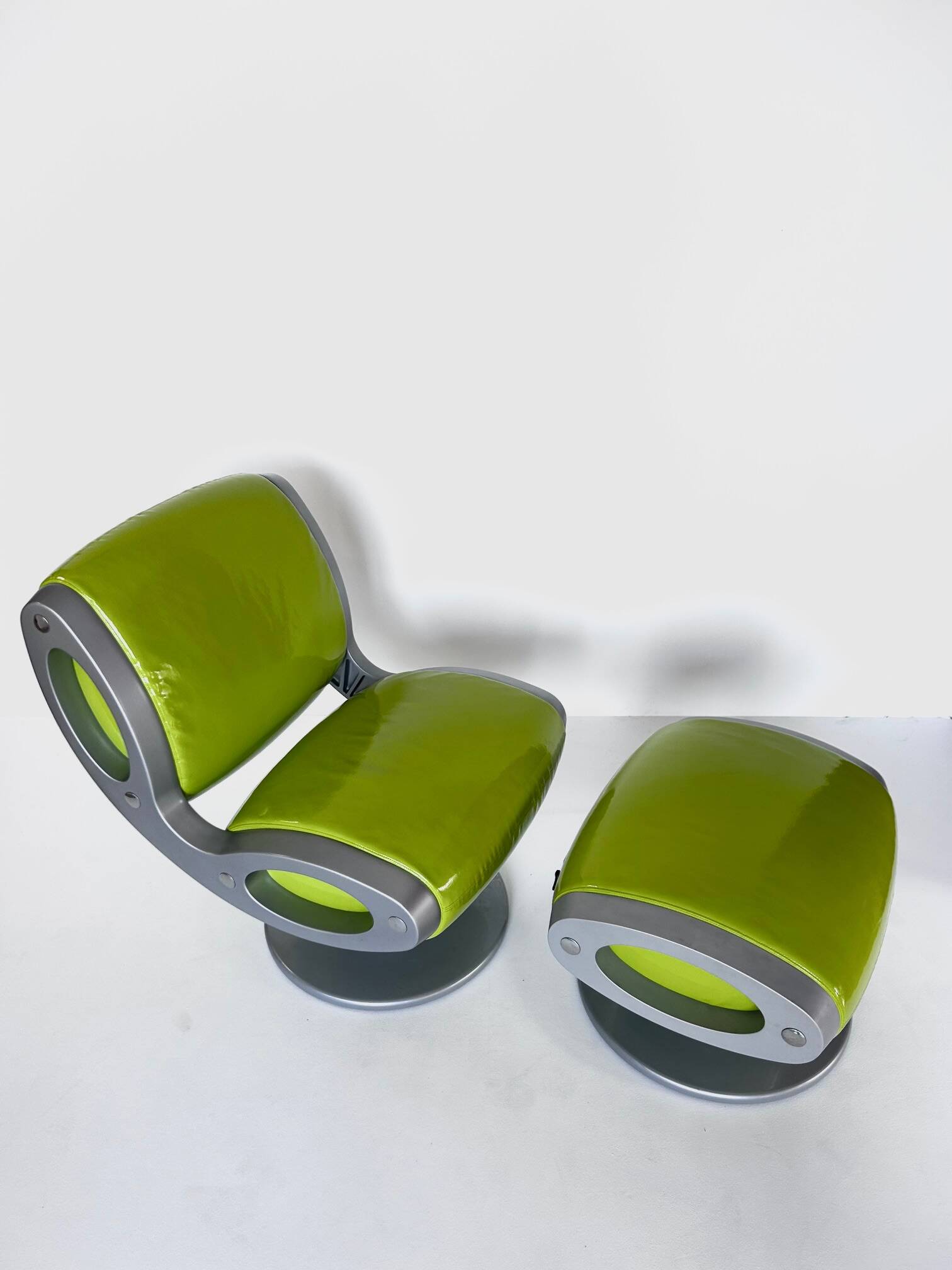 “Gluon” armchair and ottoman by Marc Newson, Moroso, 1993