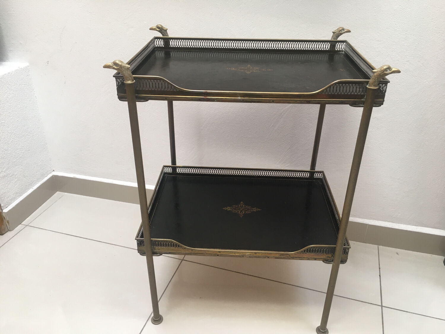 Side table two trays