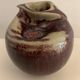 Vase soliflore français Lucette Pillet en grès rouge sang de boeuf, 1980