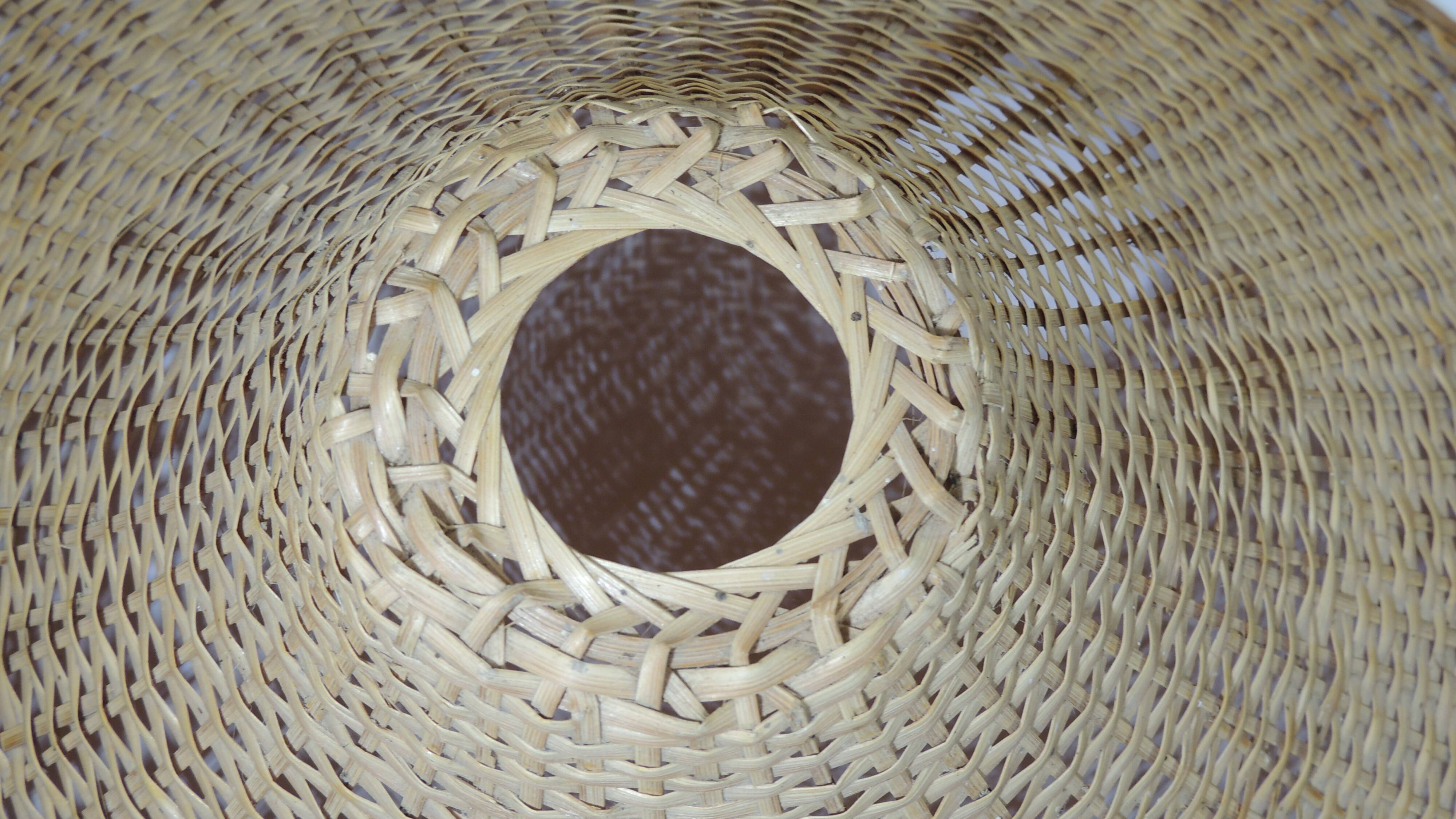 Suspension rotin /abat-jour/lustre /vintage
