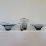 Mid-century collection of 4 sculptural pieces by Kosta Vicke Lindstrand, Sweden, 1950s.