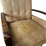 Vintage armchair/foot warmer with armrests: design project