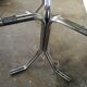 Table, chrome foot, red marble