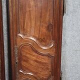Pair of Louis XV period molded doors in solid walnut