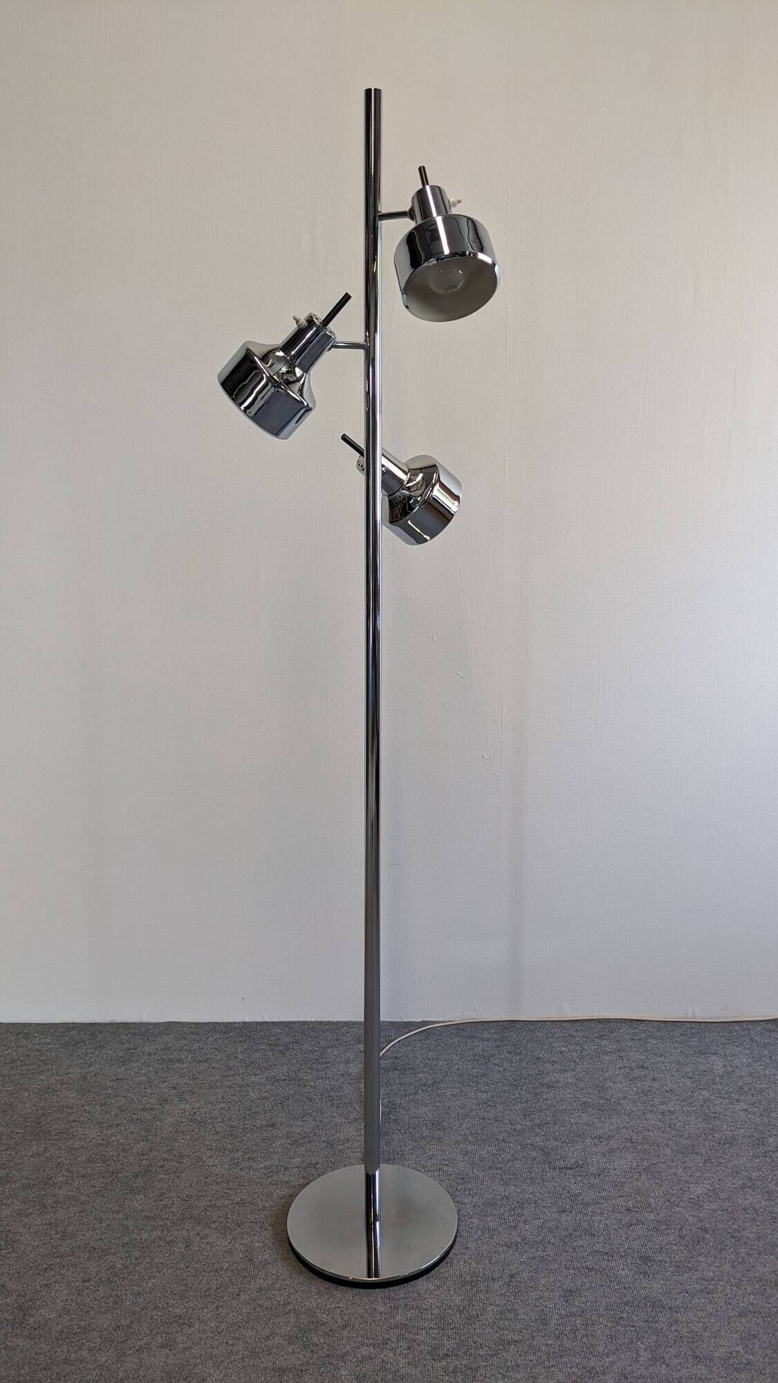 Space age floor lamp with 3 spots by Etienne Fermigier for Monix, France 1970