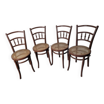 4 old bistro chairs by Josef Hofmann