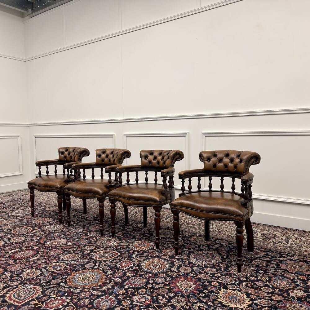 Set of Classic English Springvale Chesterfield Chairs