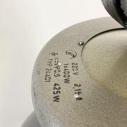 Large Grey Enamel Industrial Factory Lamp from Elektrosvit, 1960s