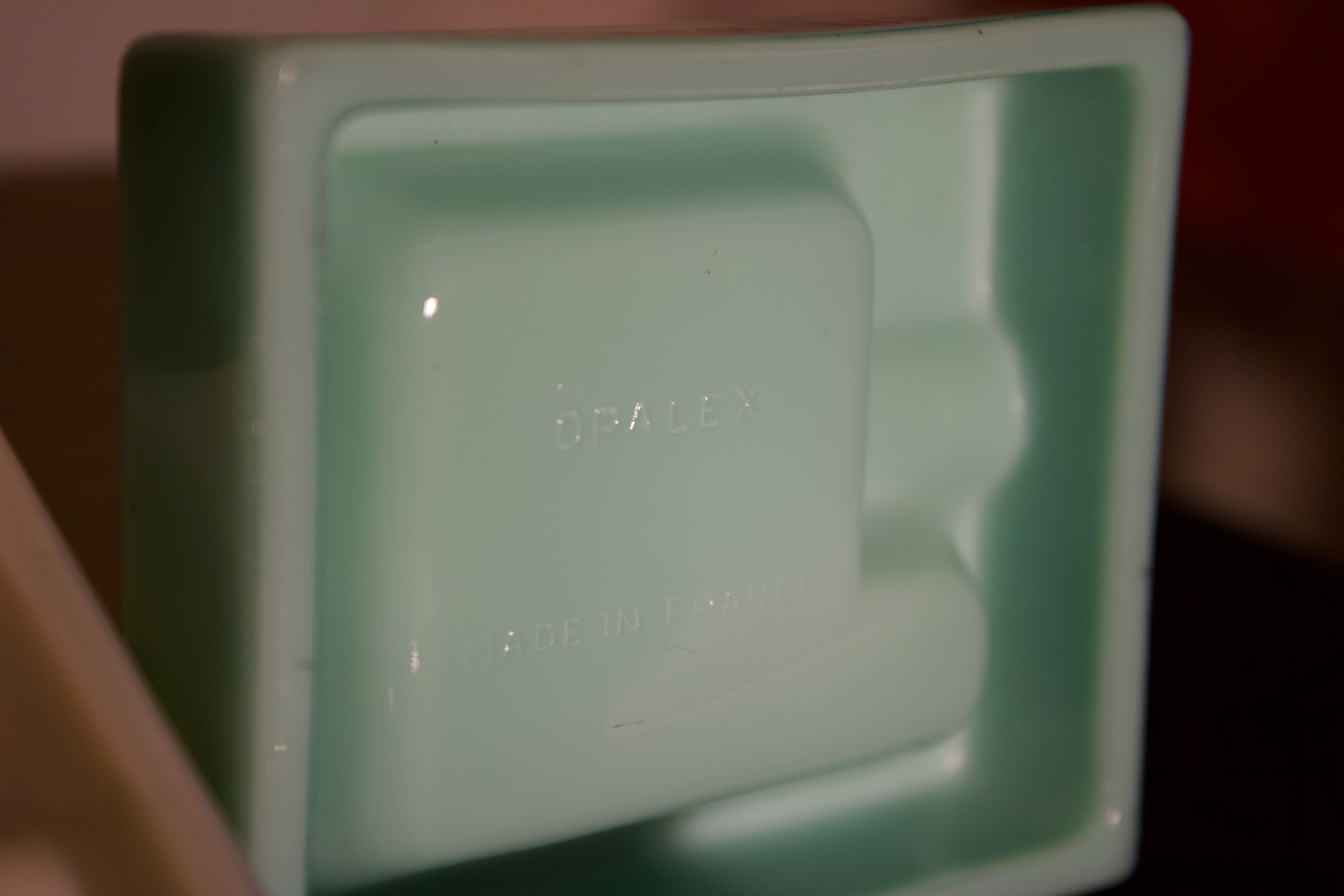 Three opalex ashtrays at the Logo of the Trans-Atlantic General Company - French Line - Model created by Jean Luce for the cruises of the liner Normandy and France