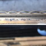 Rolling serving table glass and brass