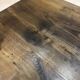 Compact rare rustic vintage solid wood farmhouse dining table.