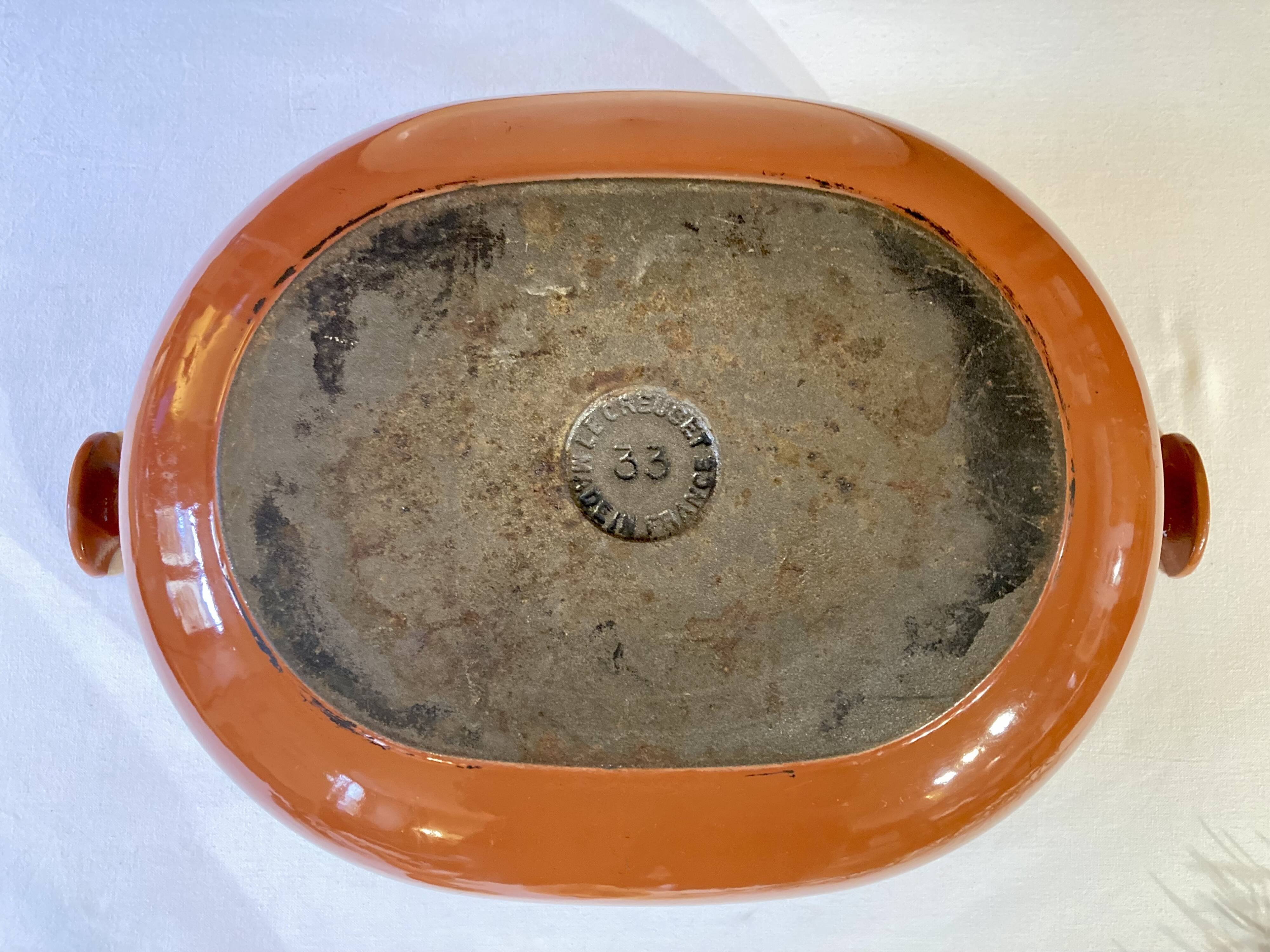 Le Creuzet enameled cast iron casserole dish