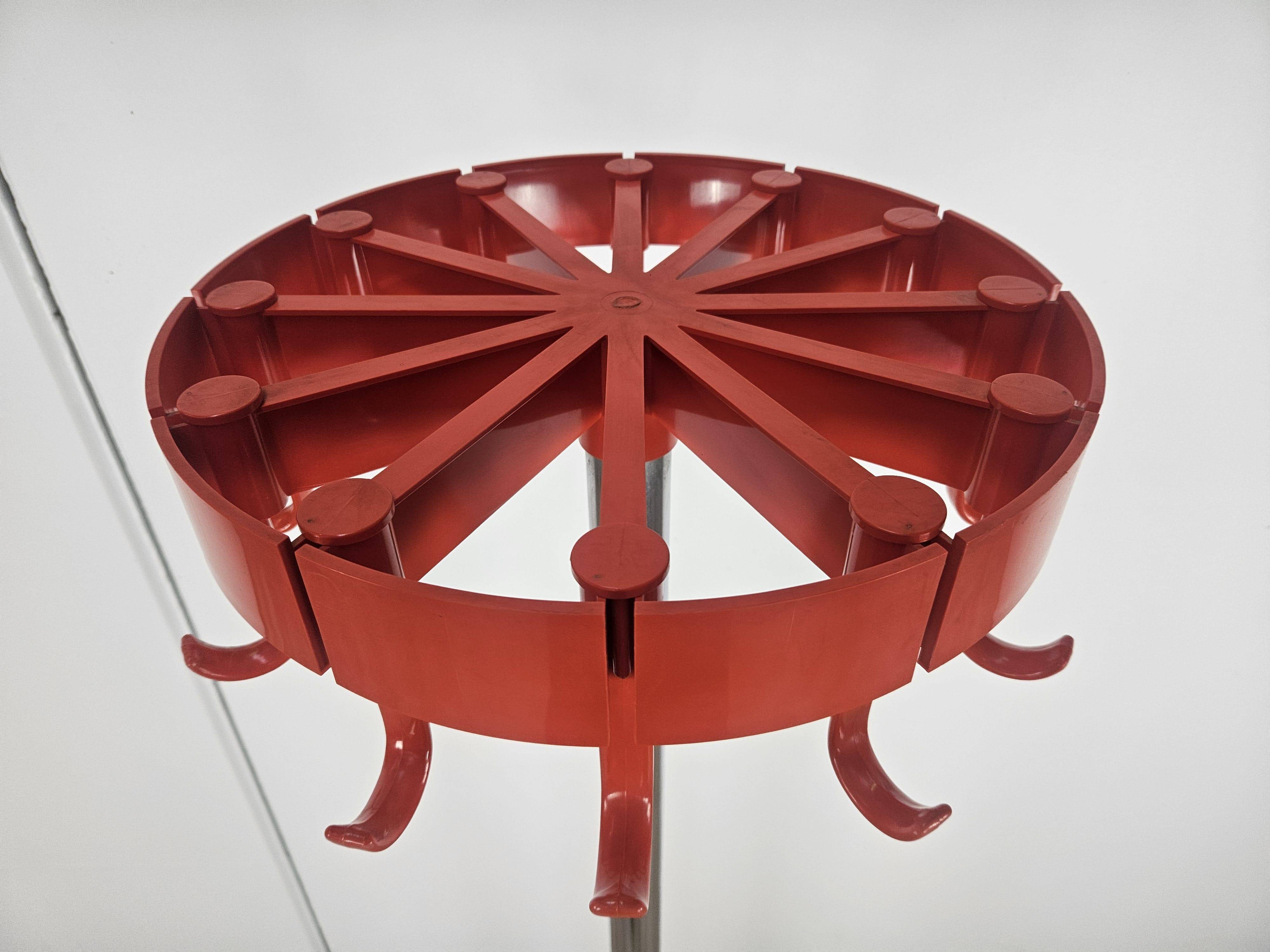 Space Age Plastic and Steel Coat Rack by Dal Vera from the 70s