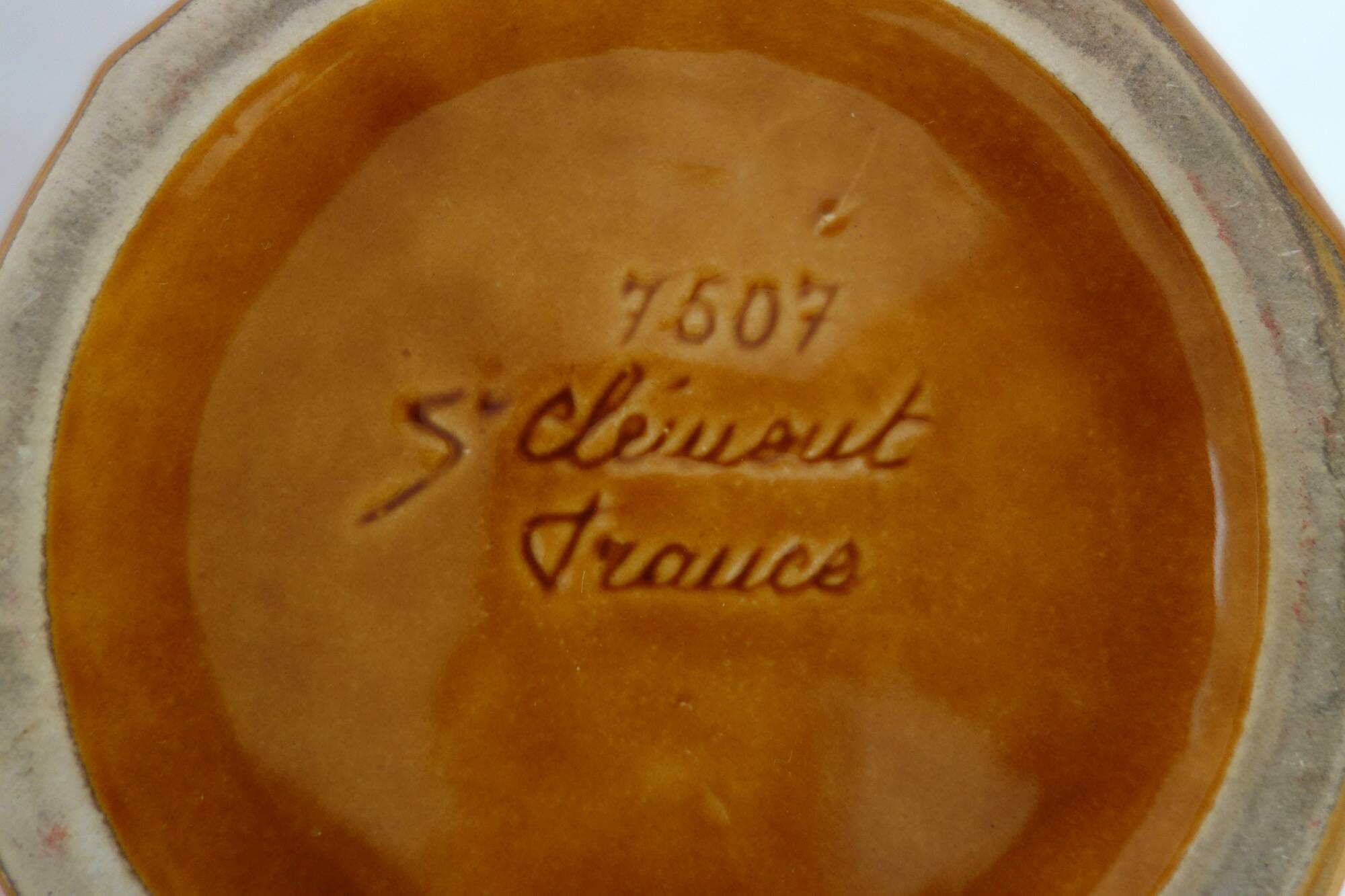 Saint Clément pitcher, rope pattern, vintage 1950s