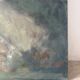 The distant castle, oil on canvas signed