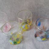 Lot of 4 murano glass cups