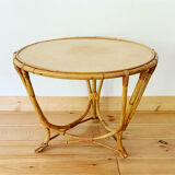 Vintage rattan coffee table