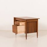 Scandinavian mid century teak desk with extension by Austvoll Møbelfabrikk,