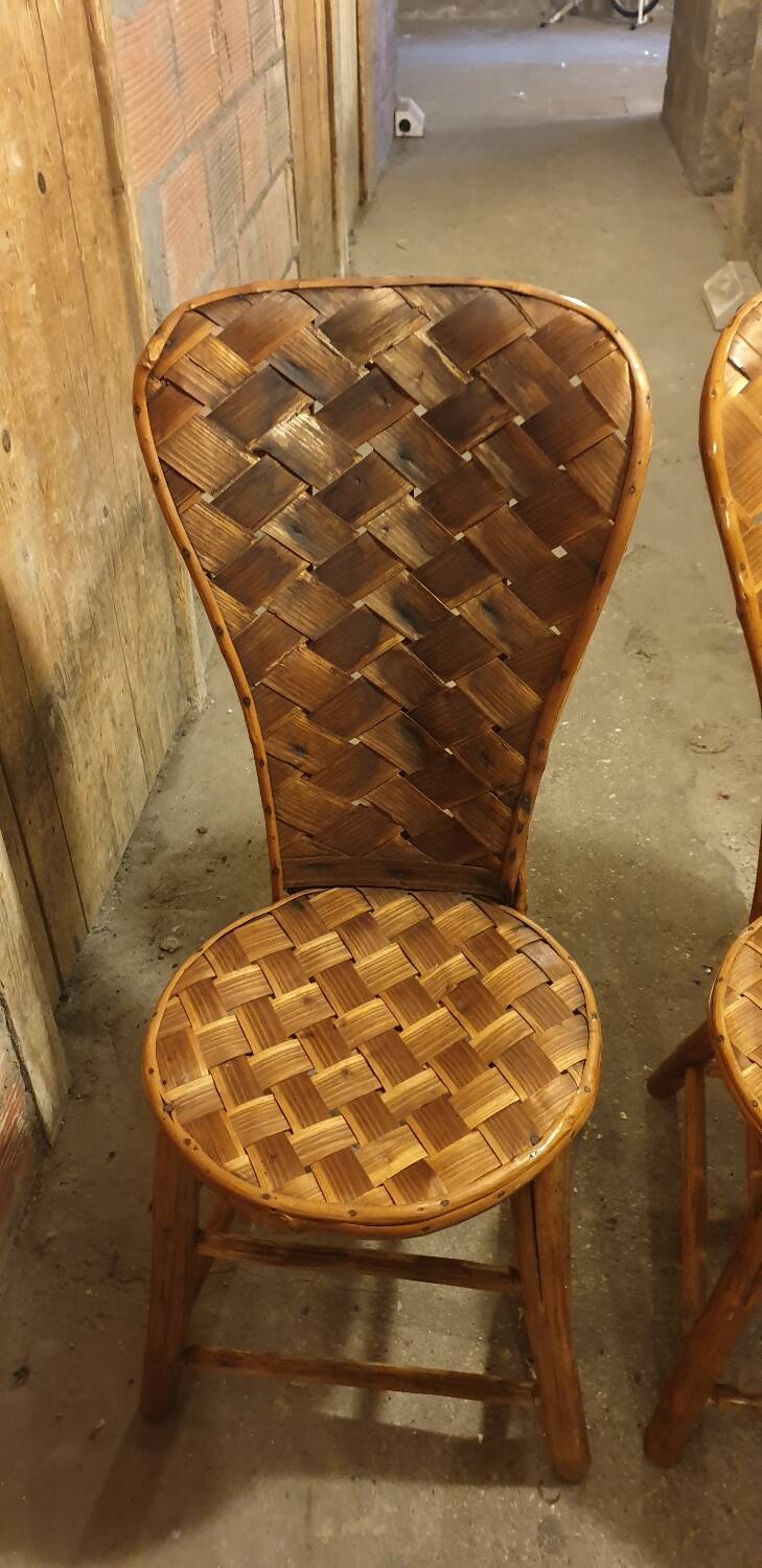 2 seventies palm tree chairs