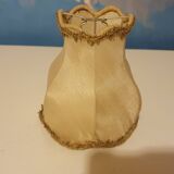 Set of 4 fabric lampshades with fringes