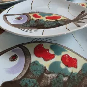 Assiettes plates Mid Century