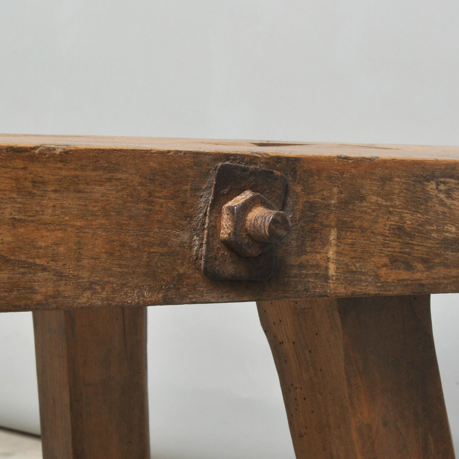 Vintage Oak Butcher's Block Coffee Table/Bench, 1930 s