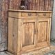 Buffet bas ancien XIXe siècle en bois massif rénové | Henry