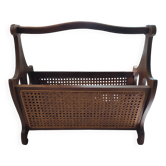 Wood and Vienna straw magazine rack