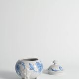 Swedish Grace French Blue Floral Decor Bonbonniere by Allan Eberling, Bo Fajans