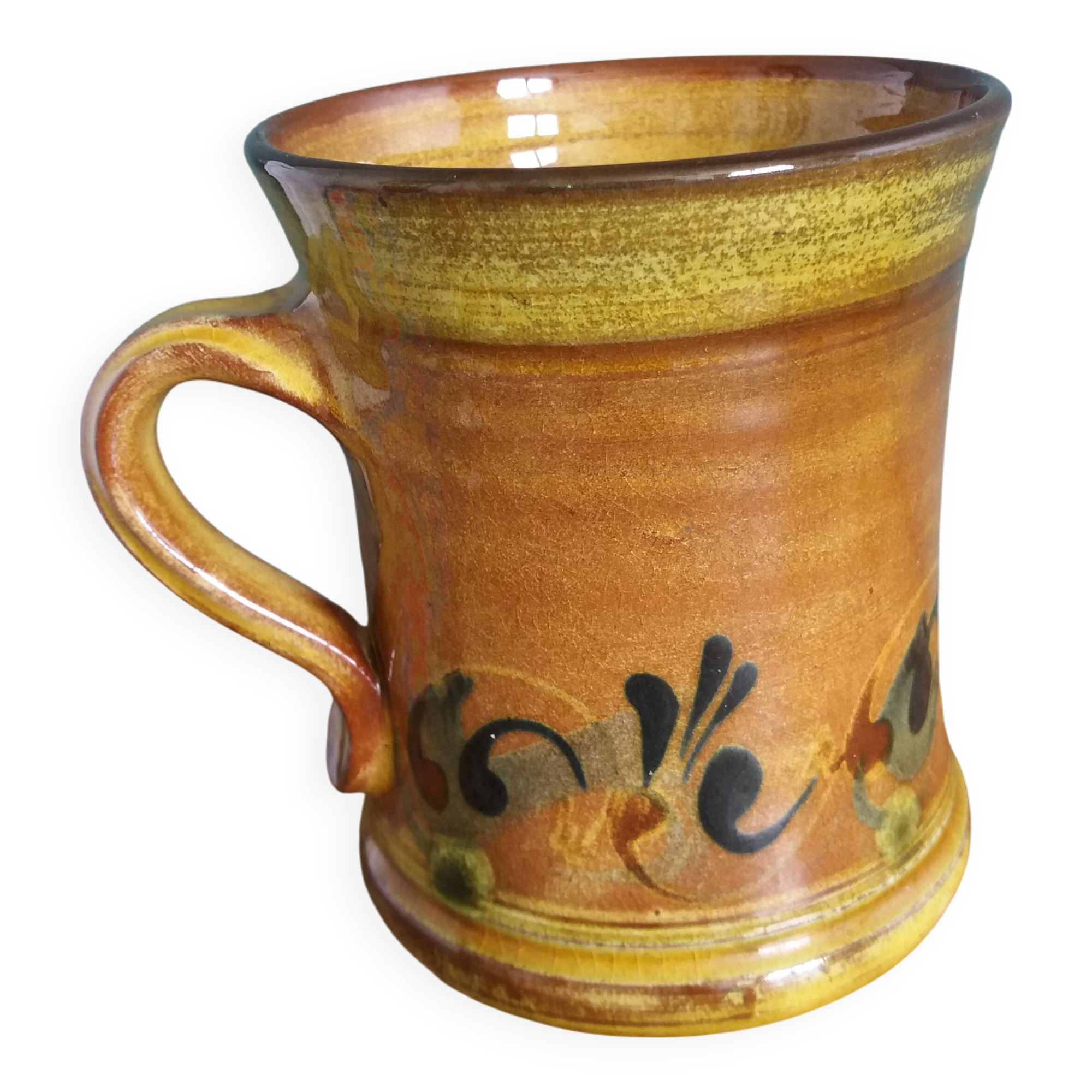 Handmade terracotta mug cup