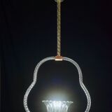 Elegant Art Deco Barovier & Toso pendant light chandelier Murano glass, 1950s