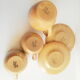 Set of 2 cups, 2 sous cups and 1 milk pitcher Cnp gres vintage village