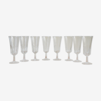 Lot of 8 champagne flutes