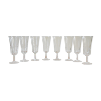 Lot of 8 champagne flutes