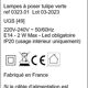 Duo de lampes baladeuses tulipes vertes