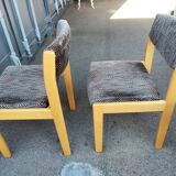 6 chaises ancienne vintage design scandinave pieds compas