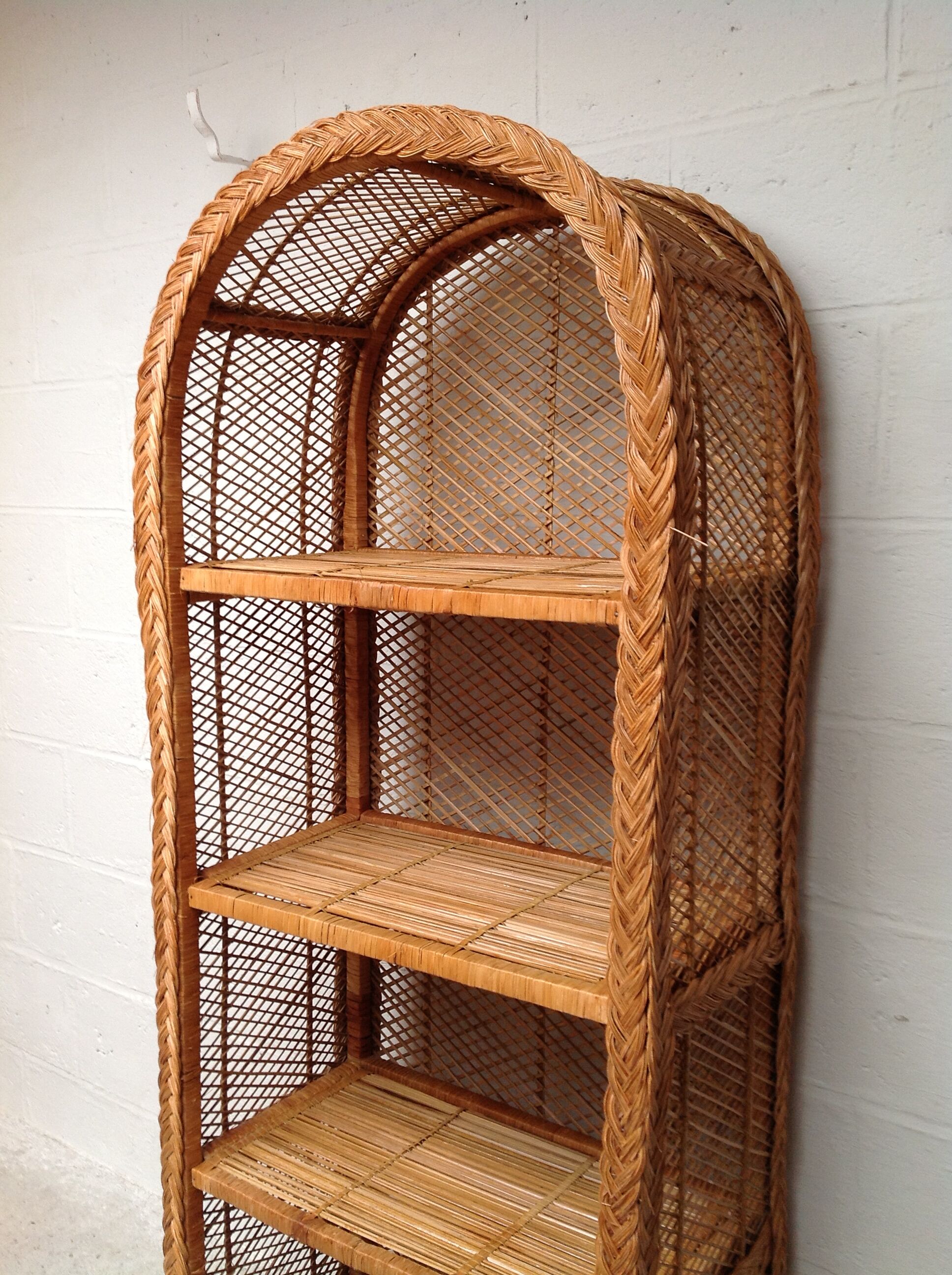 Vintage rattan shelf
