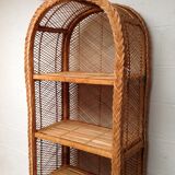 Vintage rattan shelf