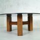 Table basse italienne moderne de bois de rose années 60