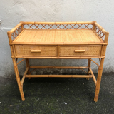 Rattan office with chair