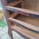 Antique marquetry commode with marble top in Louis XVI style.