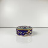 Chinese blue porcelain box with bird and flower motif