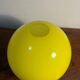 Yellow opaline globe pendant light from the 70s