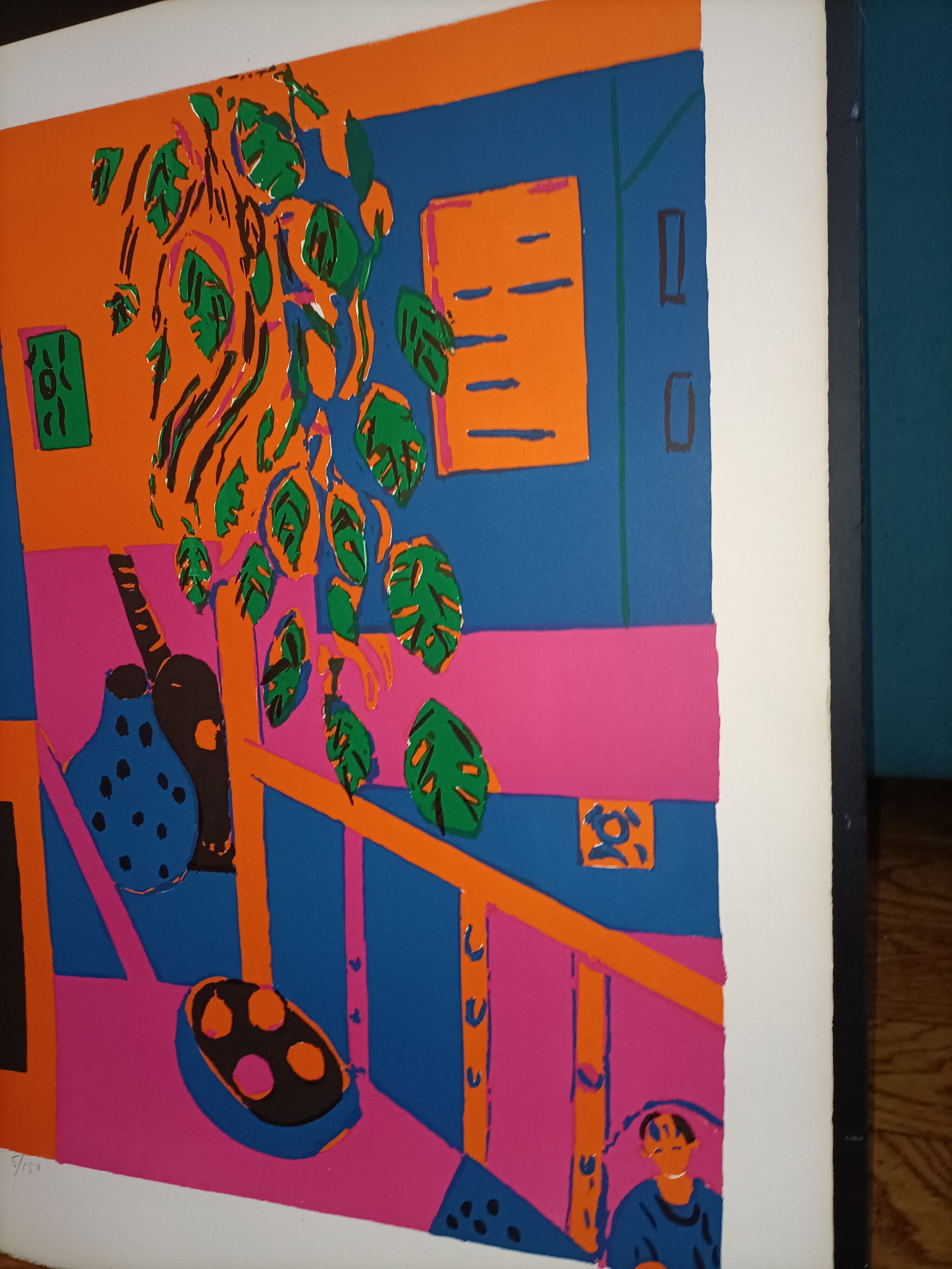 Numbered and signed lithograph by Paul Crotto "Interior View"