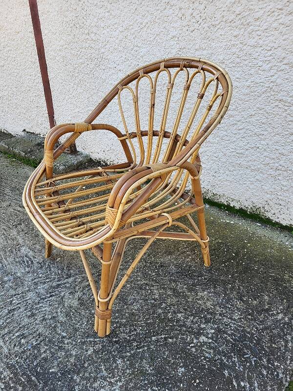 Rattan armchair 1960