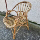 Fauteuil en rotin 1960