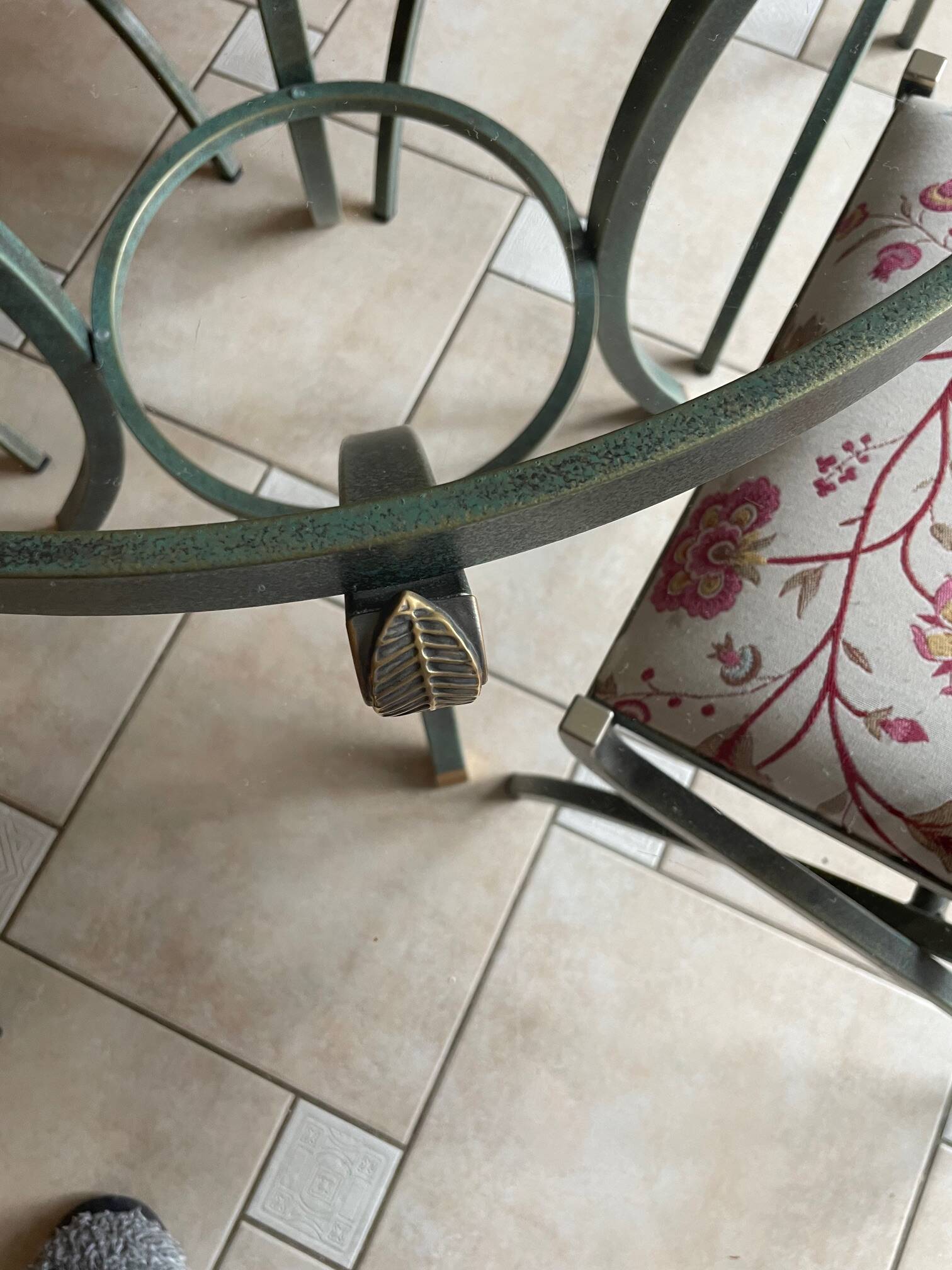 Table and chair set - "Villa d'Este" collection by Pierre Vandel