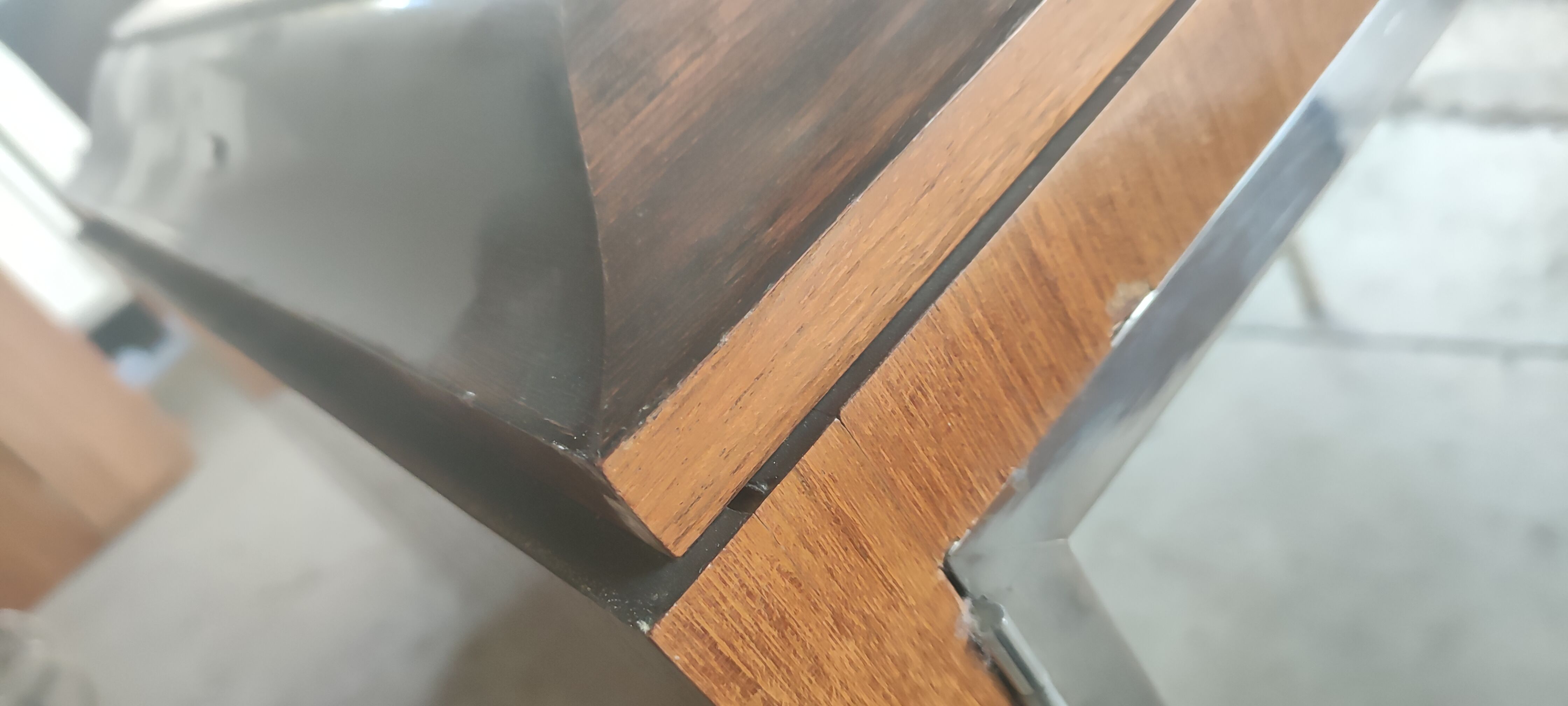 Art deco cabinet 3 doors 4 drawers in place of walnut
