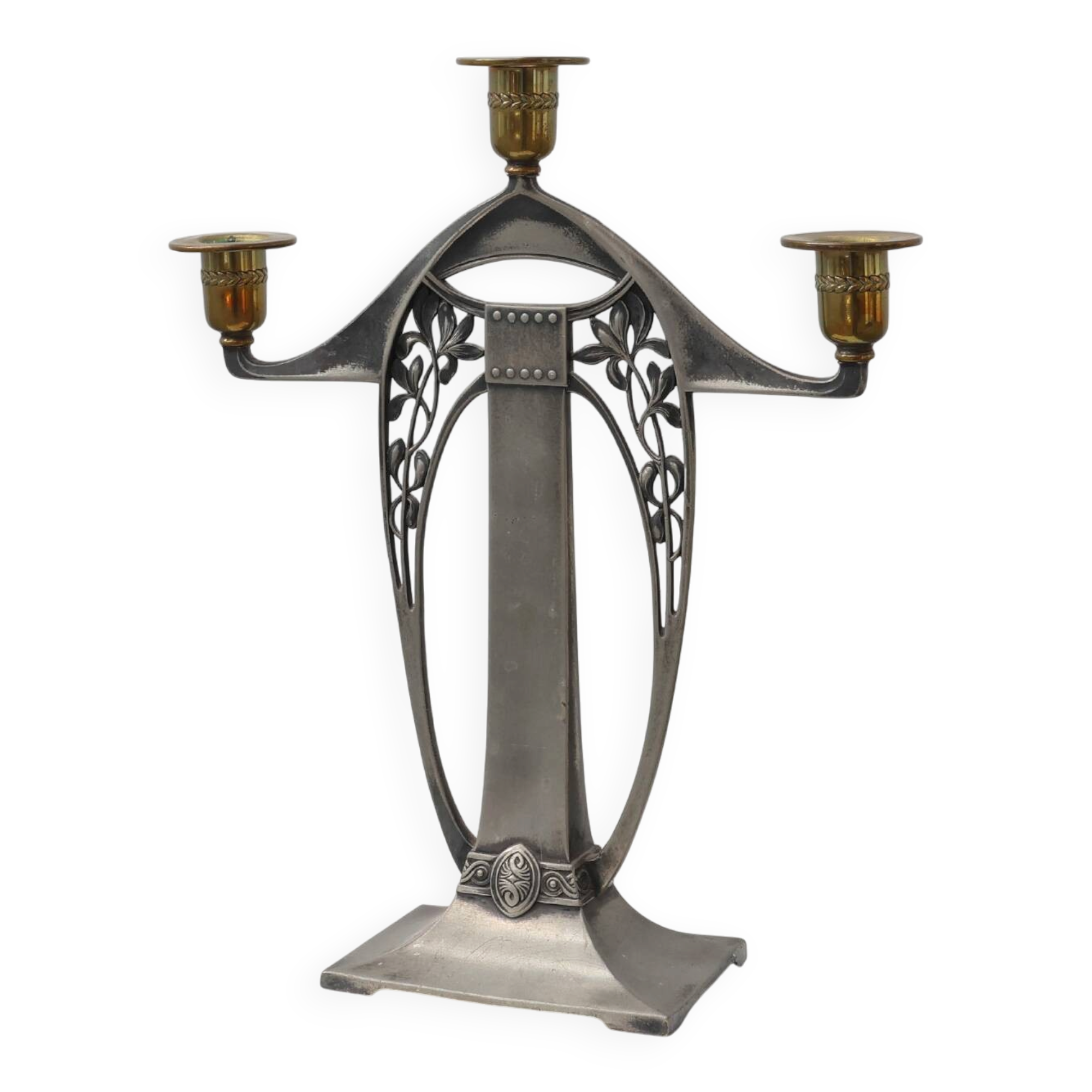 Candelabre à trois bras Art Nouveau par WMF, début du 20e siècle